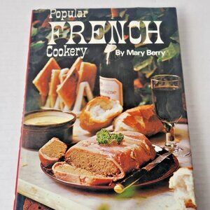 1972 Mary Berry Popular French Cookery Vintage Cookbook Great British Bake Off